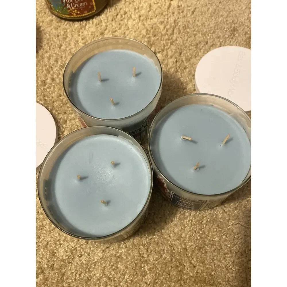 bath and body works‎ paris cafe au lait candles 3 wick candles set of 3